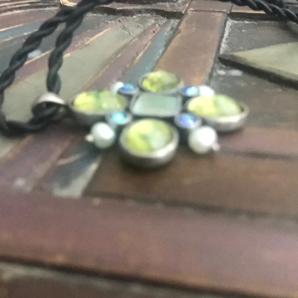 Lia Sophia pendant on black fabric cord - Picture 9 of 12